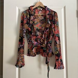 If by Sea Women’s Floral Wrap Blouse